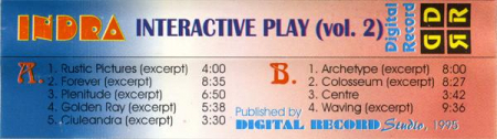 Indra - Interactive Play (The Essential) Vol. 2, (Casetă Audio) [1]