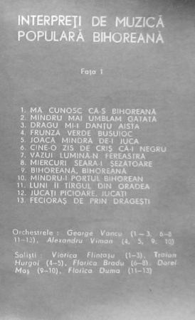 Interpreți De Muzică Populară Bihoreană (Casetă Audio) [1]