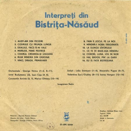 Interpreți Din Bistrița-Năsăud, (Disc Vinil) [1]