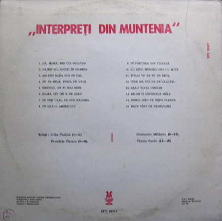 Interpreți Din Muntenia [1]