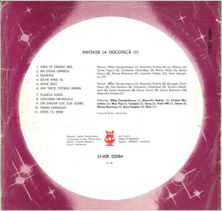 Invitație La Discotecă 5 - Muzică De Dans (Disc Vinil) [1]