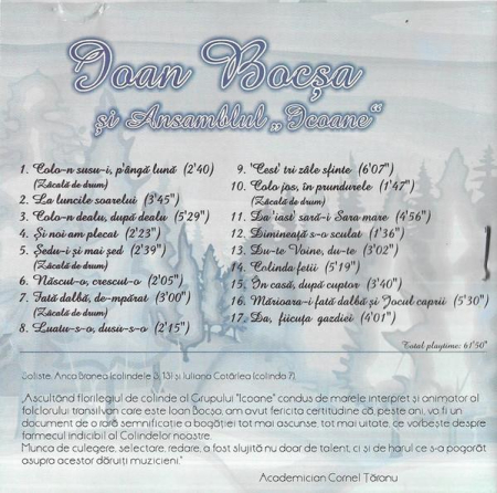 Ioan Bocșa - Colinde Transilvane II /Romanian Christmas Carols II  [1]