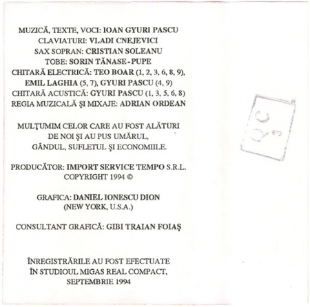 Ioan Gyuri Pascu - Mașina Cu Jazzolină , (Casetă Audio) [1]