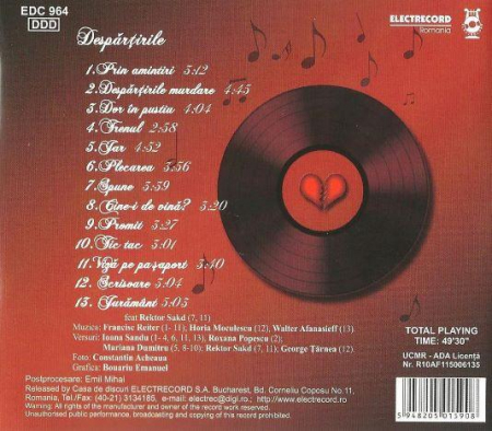 Ioana Sandu - Despărțirile, (CD) [1]