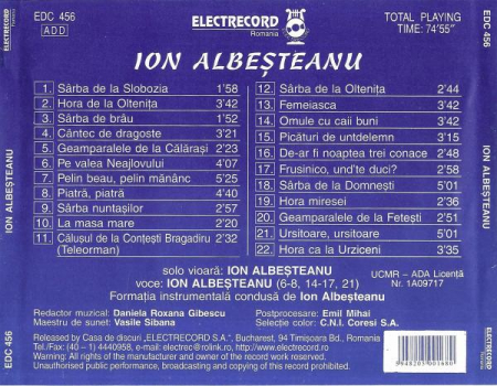 Ion Albeșteanu - Ion Albeșteanu, (CD) [1]