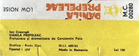 Ion Creangă - Dănilă Prepeleac, (Casetă Audio) [1]