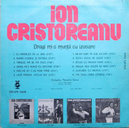 Ion Cristoreanu - Dragi Mi-s Munţii Cu Izvoare, (Disc Vinil) [1]
