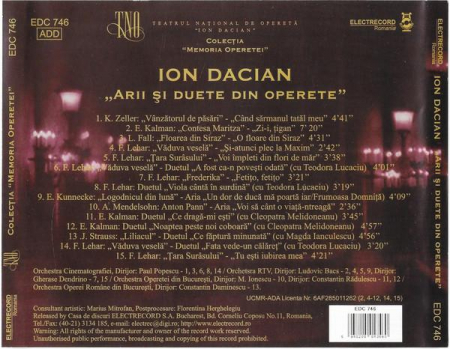 Ion Dacian - Arii Și Duete Din Operete, (CD) [1]