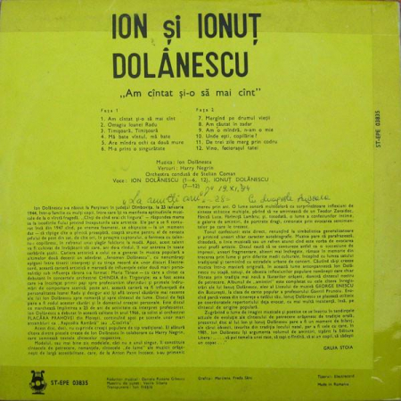 Ion Dolănescu - Am Cîntat Și-o Să Mai Cînt, (Disc Vinil) [1]