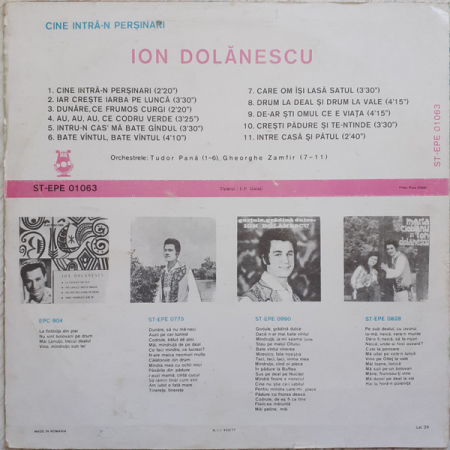Ion Dolănescu – Cine Intră În Perșinari, (Disc Vinil) [1]
