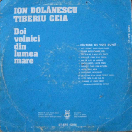 Ion Dolănescu - Doi Voinici Din Lumea Mare, (Disc Vinil) [1]