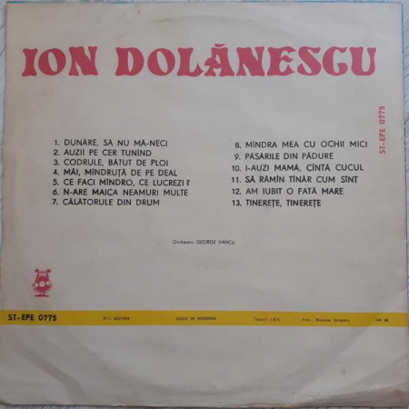 Ion Dolănescu - Ion Dolănescu, (Disc Vinil) [1]