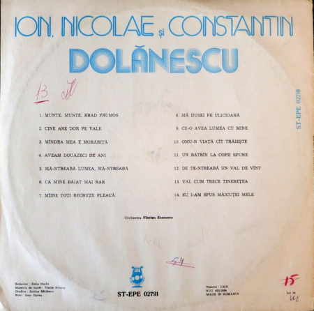 Ion Dolănescu - Munte, Munte, Brad Frumos, (Disc Vinil) [1]