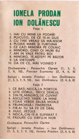Ion Dolănescu - Neică, Cin' Te-a Supărat ?, (Casetă Audio) [1]