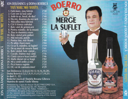 Ion Dolănescu Și Doina Boierică – Fată Mare, Moș Bătrân (CASETA) [1]