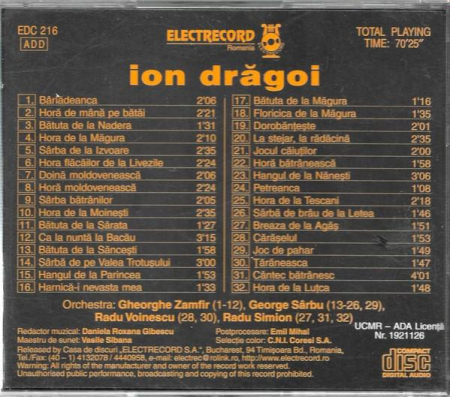 Ion Drăgoi - Un Virtuose Du Violin / A Virtuoso Of The Violin, (CD) [1]