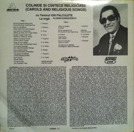 Ion Fălculete – O, Ce Veste Minunată! (Oh, What Wonderful Tidings) (VINIL) [1]