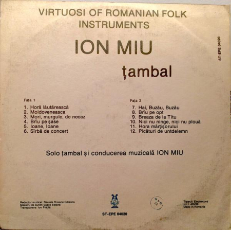 Ion Miu - Țambal, (Disc Vinil) [1]
