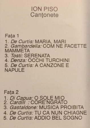 Ion Piso - Canțonete (Caseta Audio) [1]