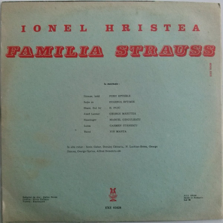 Ionel Hristea - Familia Strauss, (Disc Vinil) [1]