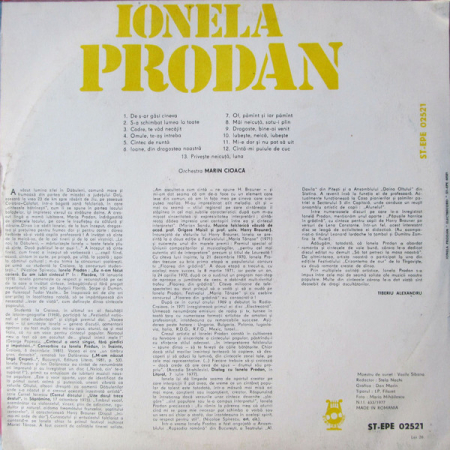 Ionela Prodan - De S-ar Găsi Cineva, (Disc Vinil) [1]