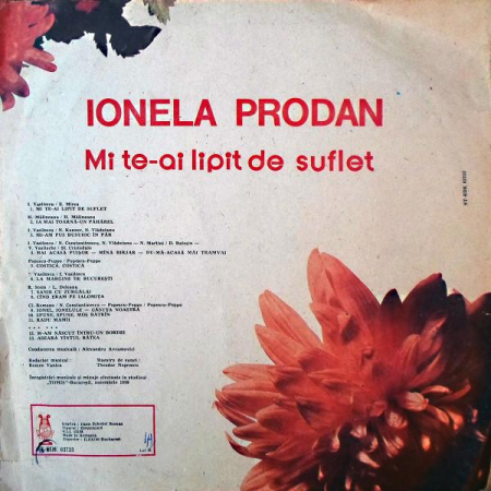 Ionela Prodan - Mi Te-ai Lipit De Suflet, (Disc Vinil) [1]