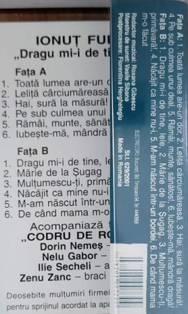 Ionuț Fulea - Dragu Mi-i de Tine, Lele, (Casetă Audio) [1]
