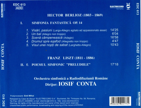 Iosif Conta - H. Berlioz Simfonia Fantastica, Fr. Liszt Preludiile (CD) [1]