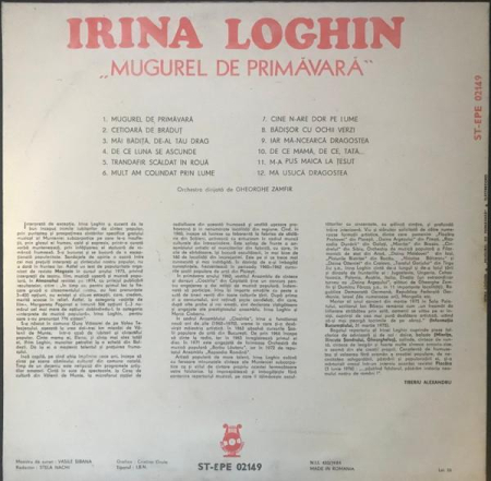 Irina Loghin - Mugurel De Primăvară (Disc Vinil) [1]