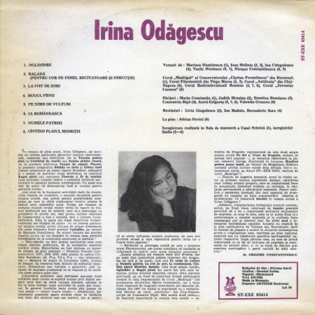 Irina Odăgescu* – Reflections (Choral Poems) (VINIL) [1]