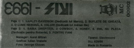 Iris - 1993, (Casetă Audio) [1]