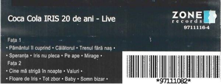 Iris  - 20 De Ani (Caseta Audio) [1]