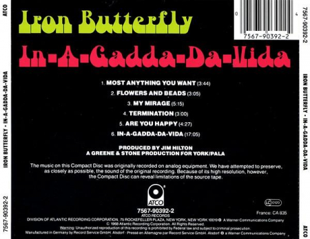 Iron Butterfly - In-A-Gadda-Da-Vida, (CD) [1]
