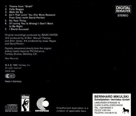 Isaac Hayes - The Best Of Isaac Hayes, Volume 1 (CD) [1]