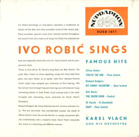 Ivo Robić - Sings Famous Hits (Disc Vinil) [1]