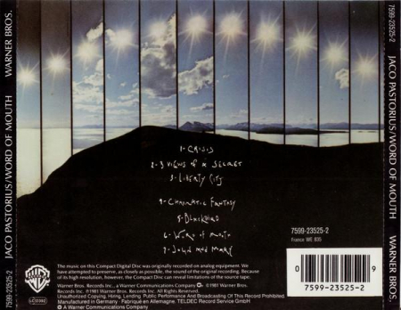 Jaco Pastorius - Word Of Mouth, (CD) [1]