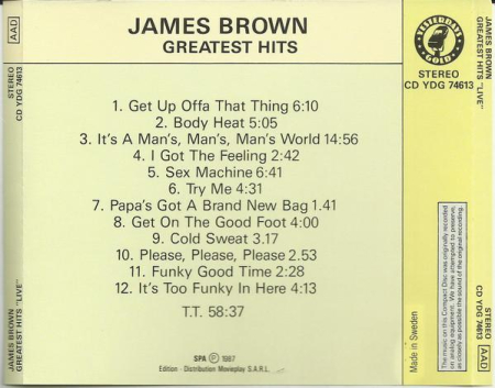 James Brown - Greatest Hits "Live" (CD) [1]
