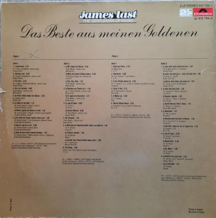 James Last - The Gentleman Of Music / Das Beste Aus Meinen Goldenen (Disc Vinil) [1]