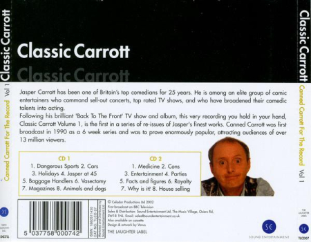 Jasper Carrott - Canned Carrott For The Record (Classic Carrott Vol 1) (CD) [1]