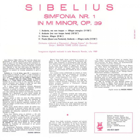 Jean Sibelius - Symphony No. 1, (Disc Vinil) [1]