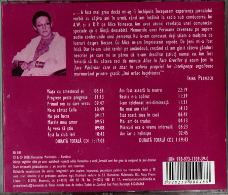Jeni Acterian - Jurnalul unei fete greu de multumit - Lectura Irina Petrescu (2xCD) [2]