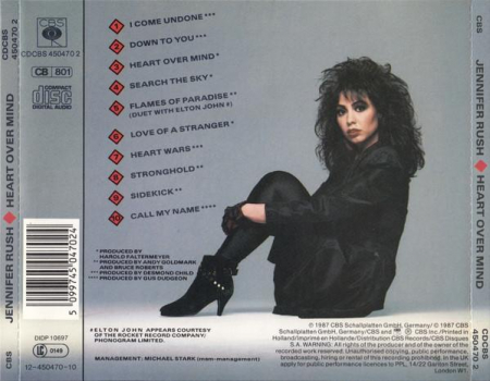 Jennifer Rush - Heart Over Mind, (CD) [1]