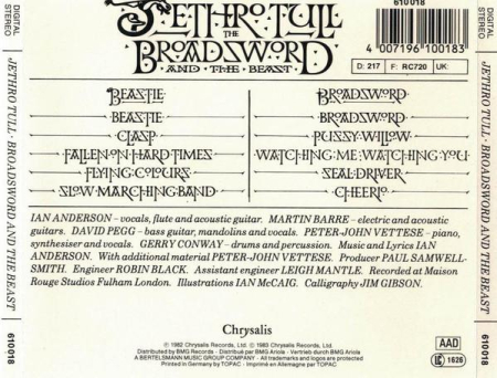 Jethro Tull - The Broadsword And The Beast (CD) [1]