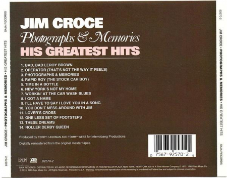 Jim Croce - Photographs & Memories: His Greatest Hits, (CD) [1]