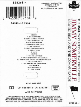 Jimmy Somerville - The Singles Collection 1984/1990, (Casetă Audio) [1]