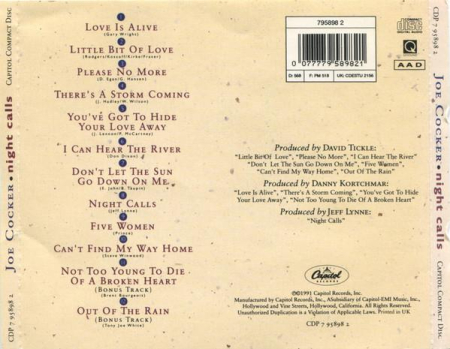 Joe Cocker - Night Calls (CD) [1]