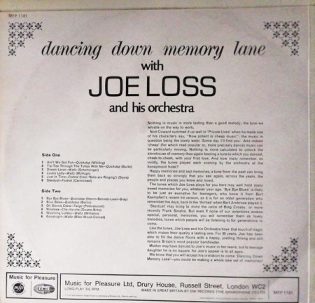 Joe Loss & His Orchestra - Dancing Down Memory Lane, (Disc Vinil) [1]