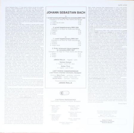Johann Sebastian Bach - Concertos For 1, 2 And 3 Violins (Disc Vinil) [1]
