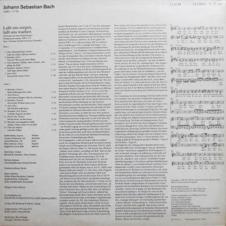 Johann Sebastian Bach - Laßt Uns Sorgen, Laßt Uns Wachen, Herkules Auf Dem Scheidewege - Dramma Per Musica BWV 213 [1]