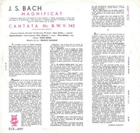 Johann Sebastian Bach - Magnificat / Cantata Nr. 142, (Disc Vinil) [1]